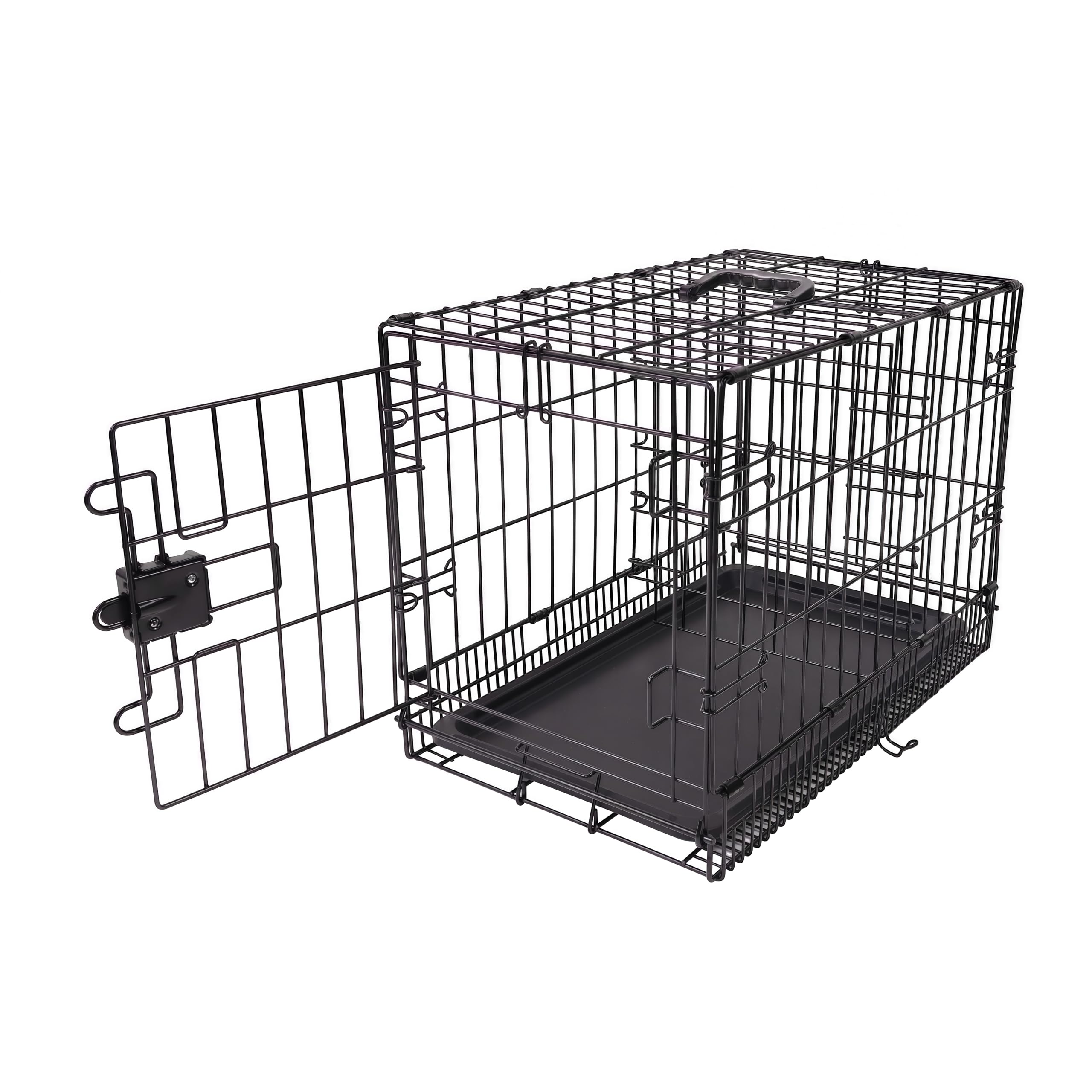 Amazon Basics jaula metálica plegable para perros con puerta única para viaje seguro