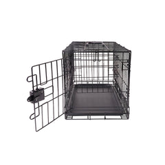 Amazon Basics jaula con bandeja plástica desmontable para limpieza rápida.