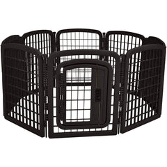 Amazon Basics jaula octagonal para perros con 8 paneles y puerta, seguridad para mascotas.