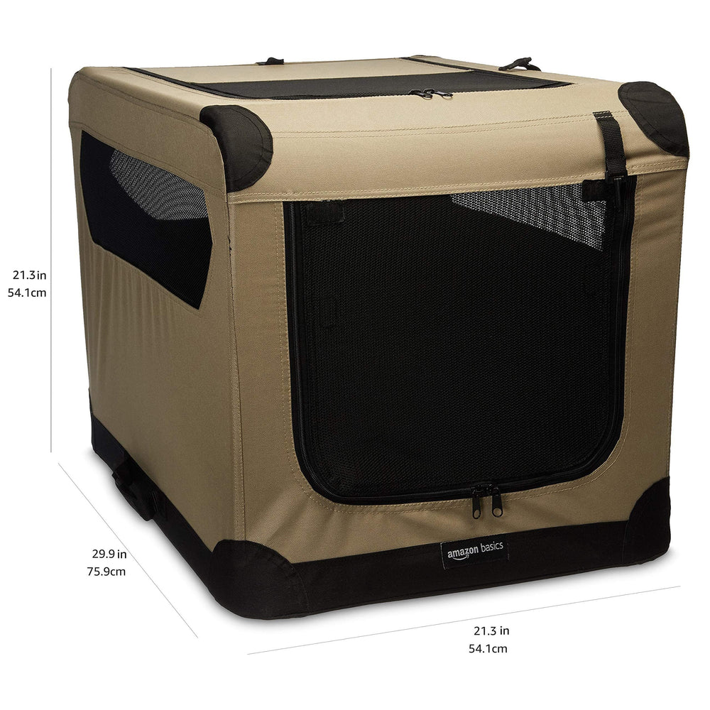Jaula Amazon Basics con ventilación en cuatro lados para flujo de aire óptimo.