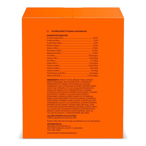 Empaque práctico de Amazon Basics para el snack diario de tu perro.
