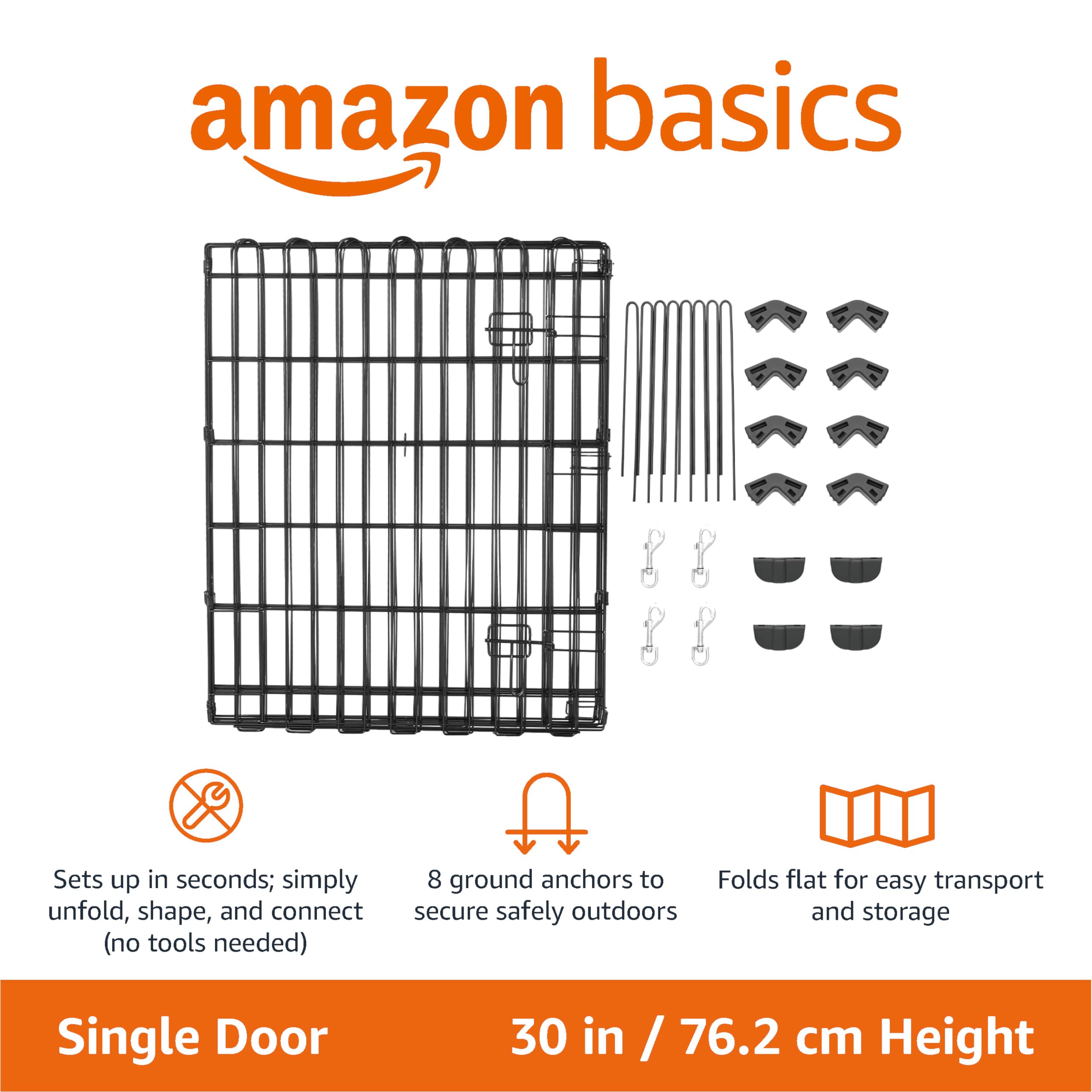 Amazon Basics puerta con cierres deslizantes para acceso seguro.