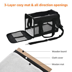 Amazon Basics transportadora con asa ajustable para llevar con comodidad.