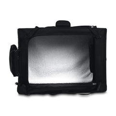 Amazon Basics transportín para perro plegable, interior acolchado, confort y descanso seguro.