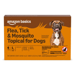 Amazon Basics tratamiento tópico para perros grandes, fácil de aplicar.