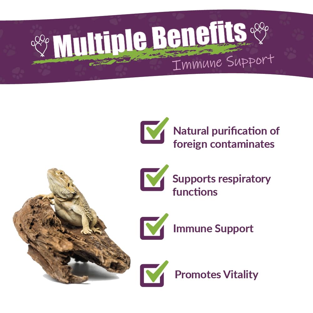 AMBER NATURALZ Reptaid, ingredientes-herbales: opción natural para el cuidado diario de reptiles.