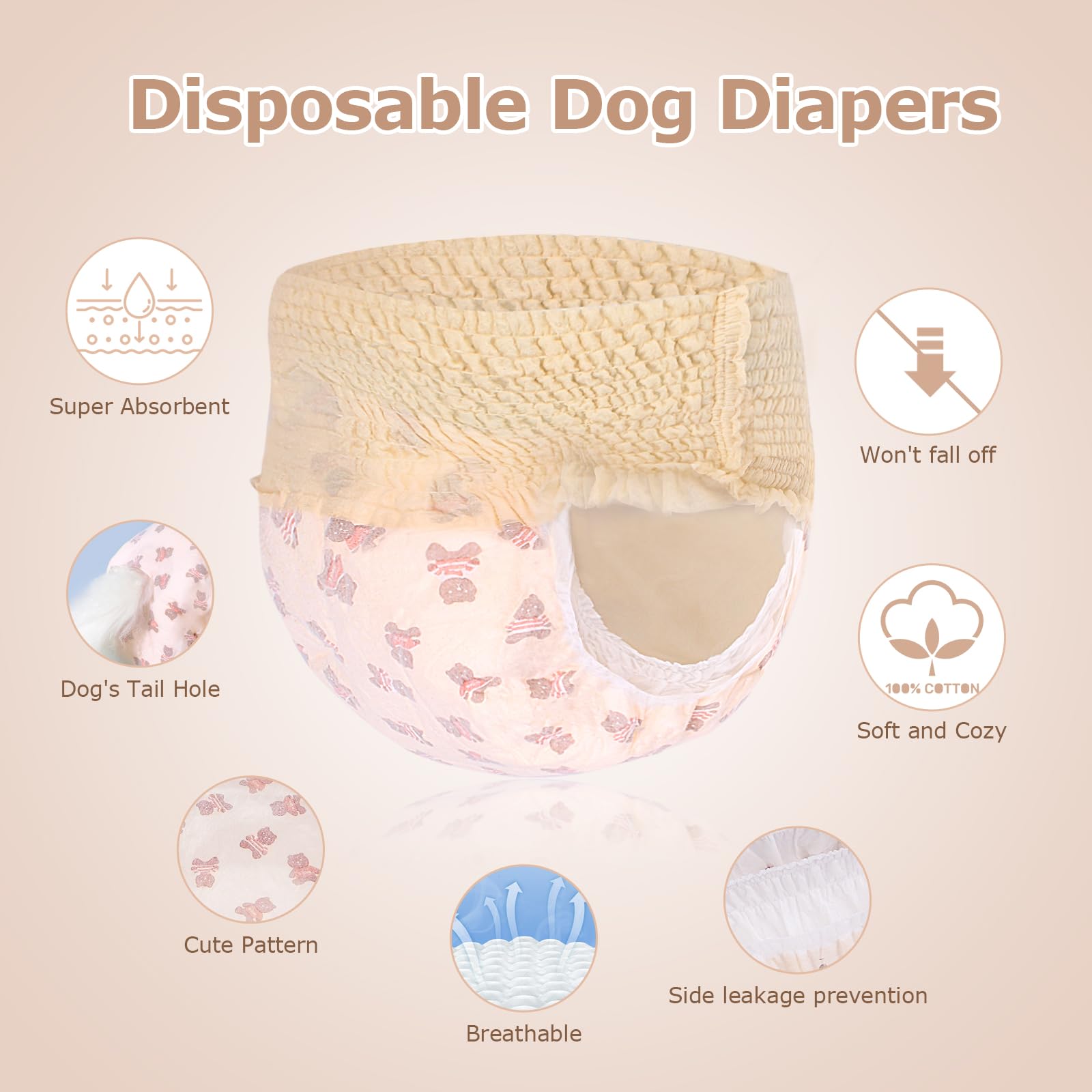 Pañales Ambreview XS, 30 unidades para perrita pequeña.