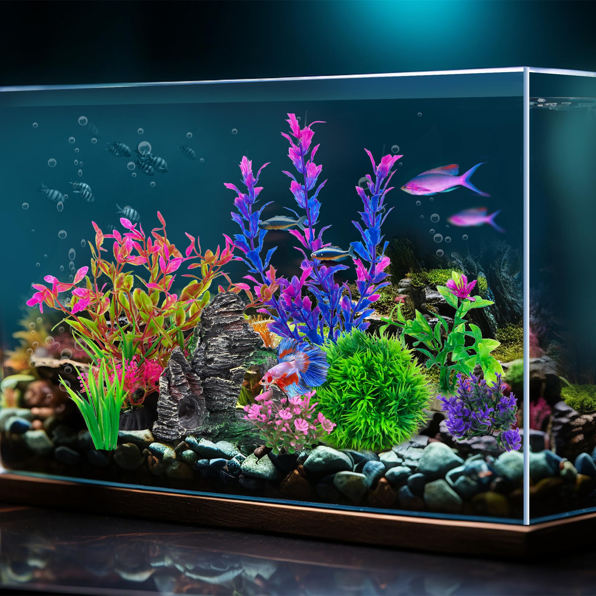 Ameliade acuario detalle hojas movimiento con agua