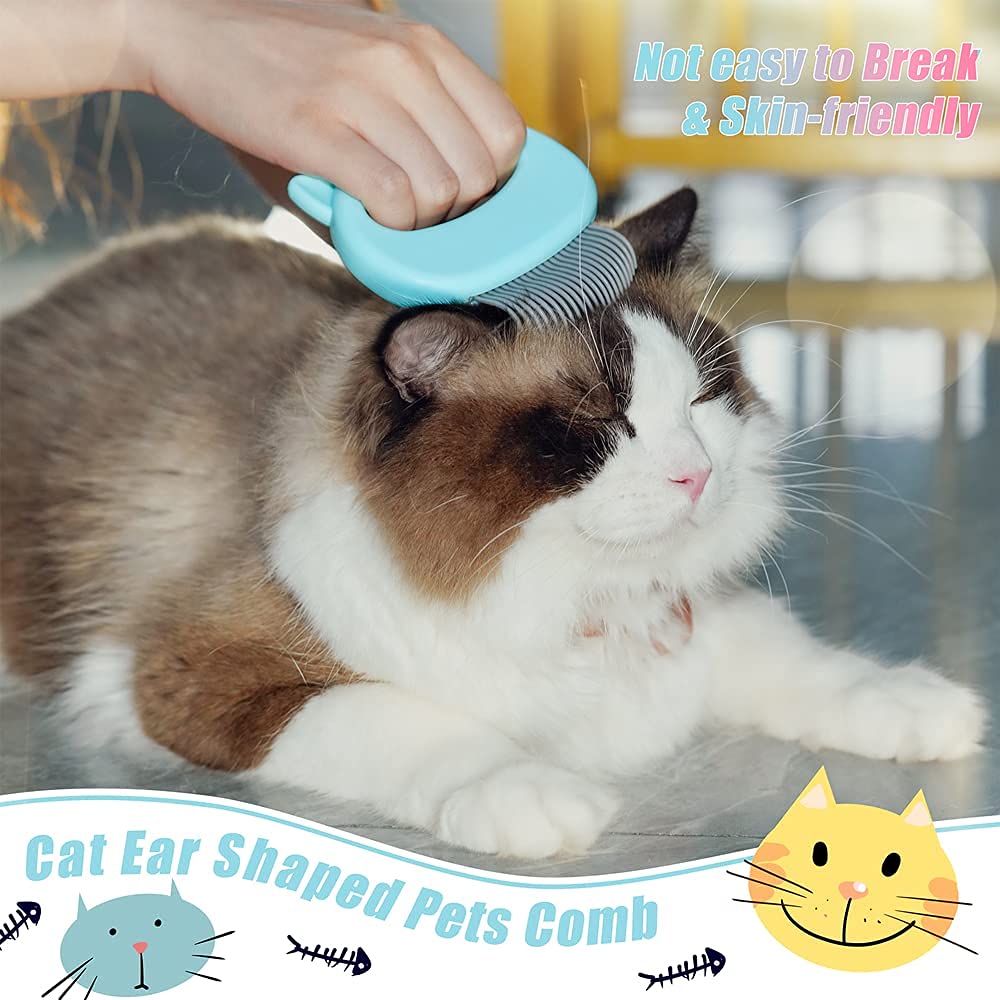 Cepillo Ameliade con masaje para el pelo de gatos facilita el cepillado.