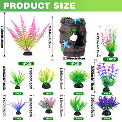 Ameliade planta artificial 1: color y textura naturales para acuario