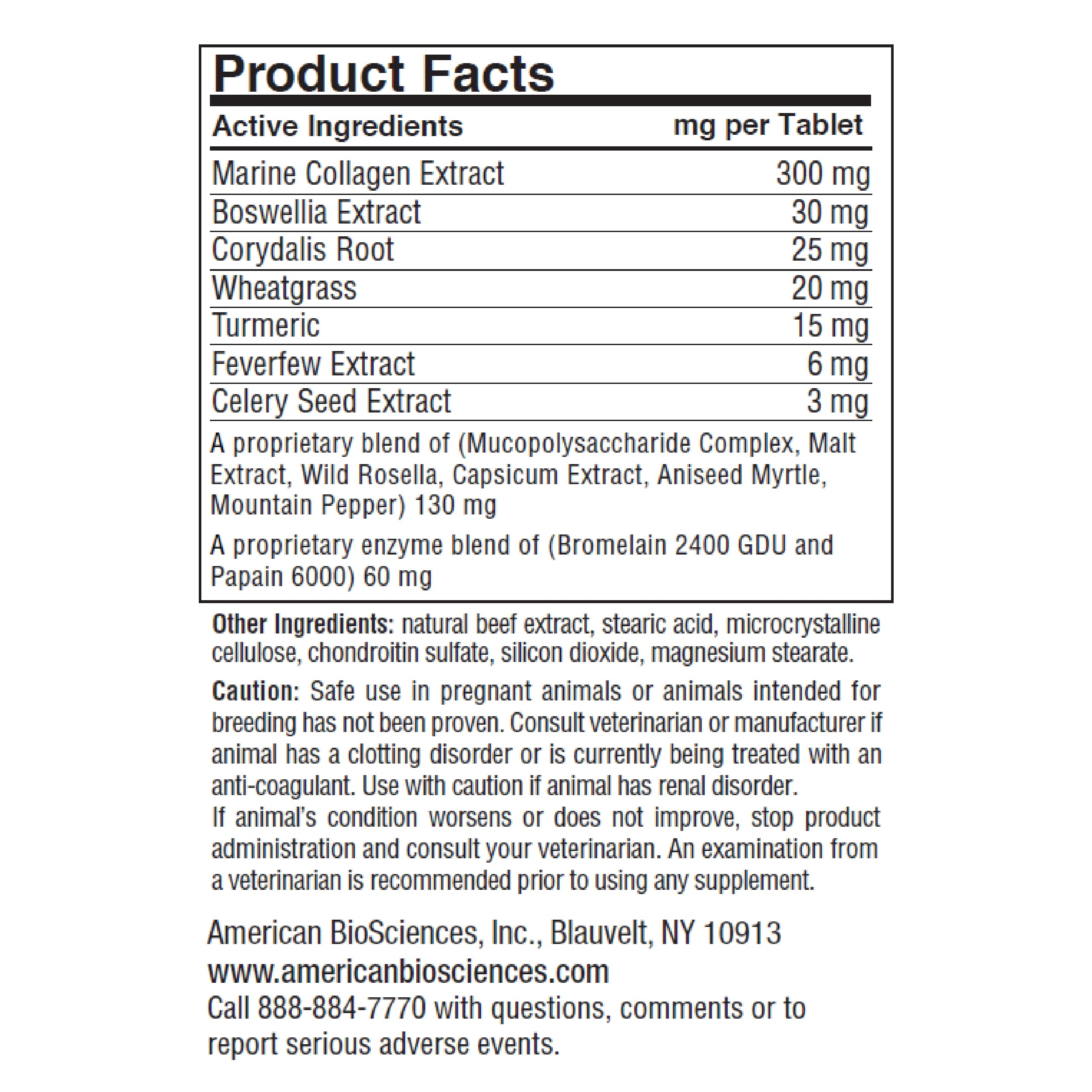 American BioSciences DGP, tabletas masticables para perro activo, mejora movilidad potencial.