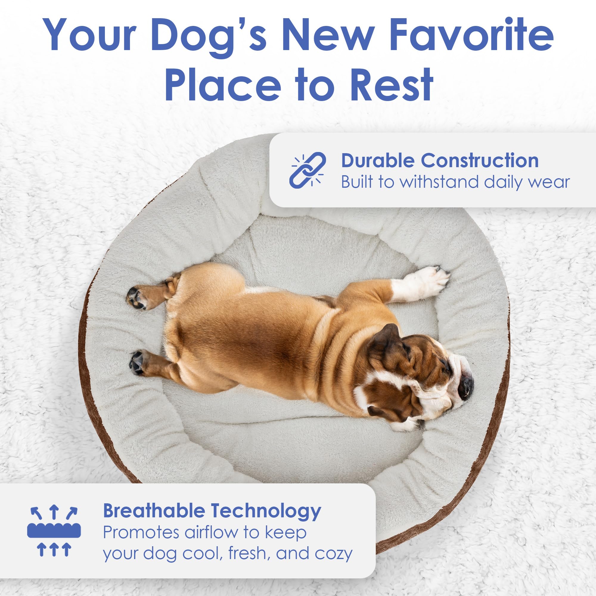 American Kennel Club Cama Mason 25 pulgadas con superficie acolchada para razas medianas