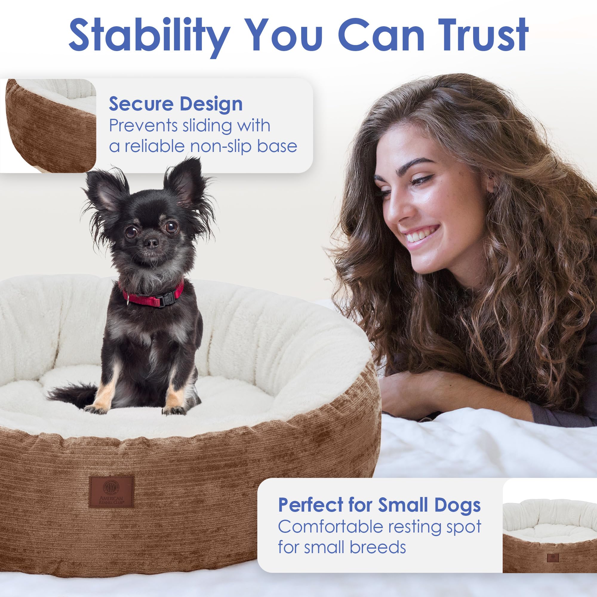 American Kennel Club Cama Mason base antideslizante para suelos lisos
