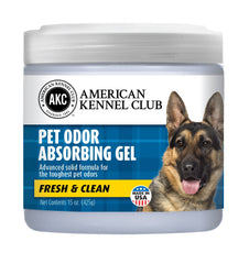 AKC Smells Begone Gel absorbe olores de mascotas por 90 días.