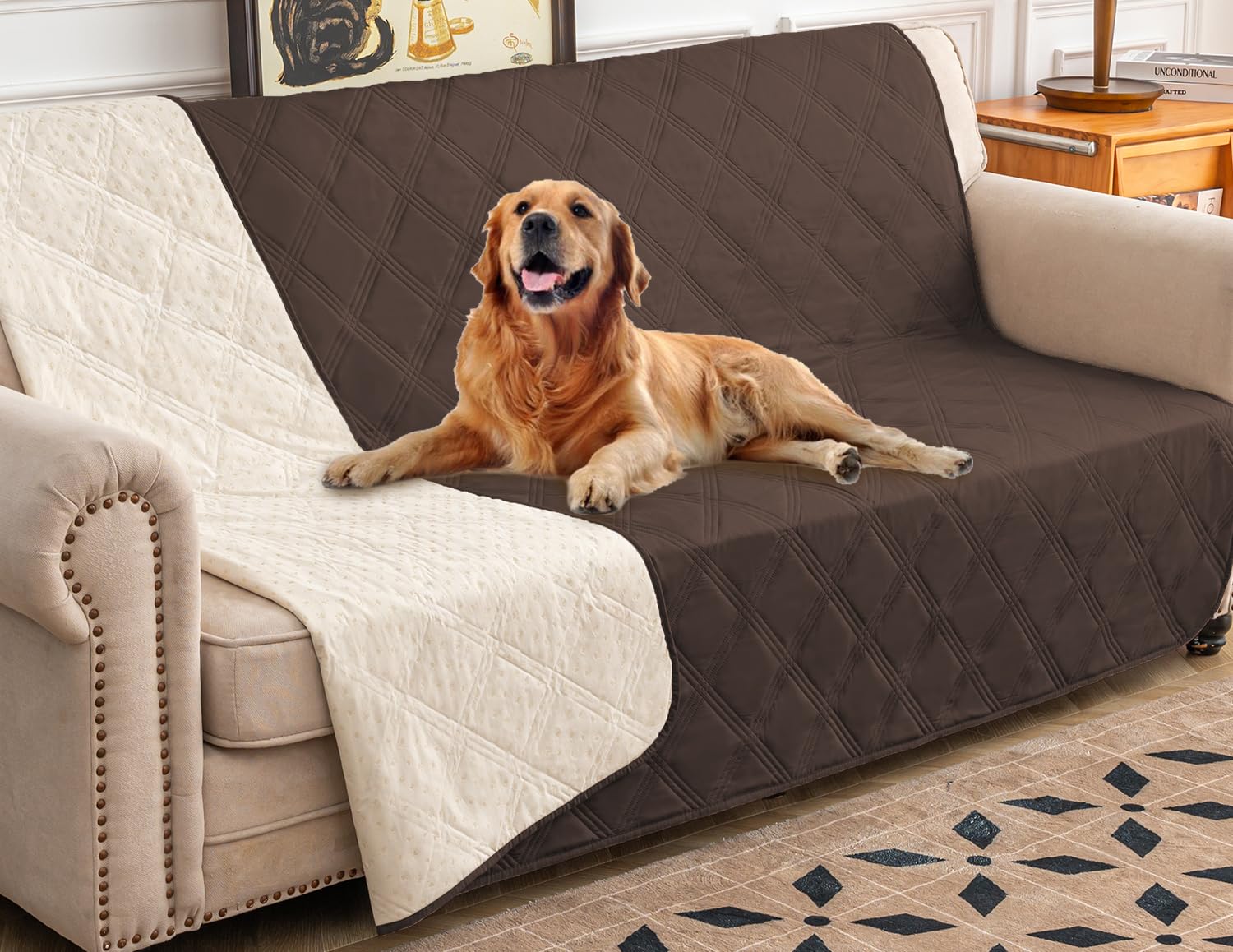 Ameritex cobertor impermeable protege el mueble ante derrames y manchas.