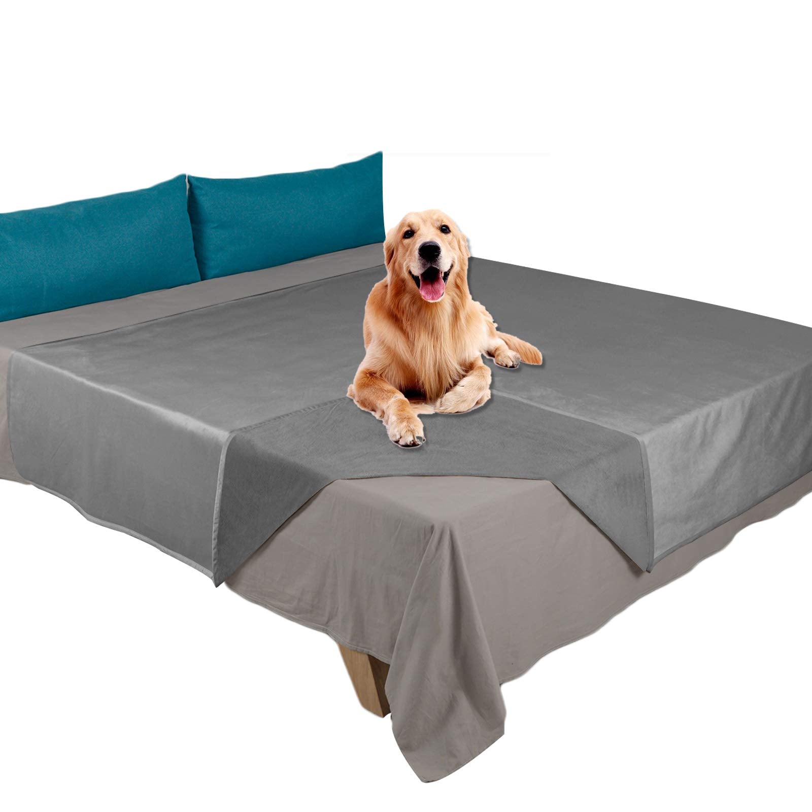 Ameritex manta impermeable de dos caras sobre el sofá, protege muebles.