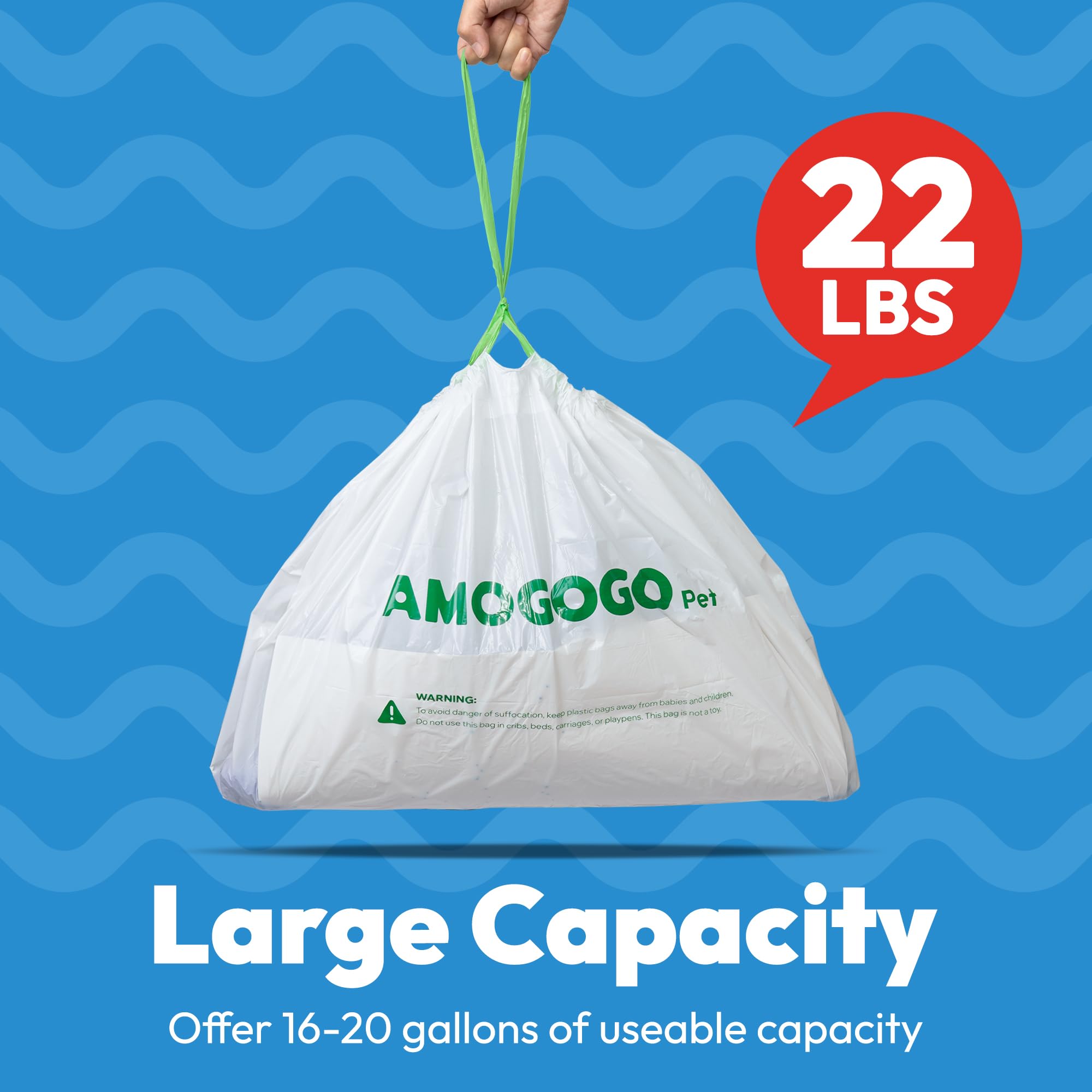 AMOGOGOPET paquete de 20 bolsas con cartón para control de olores.