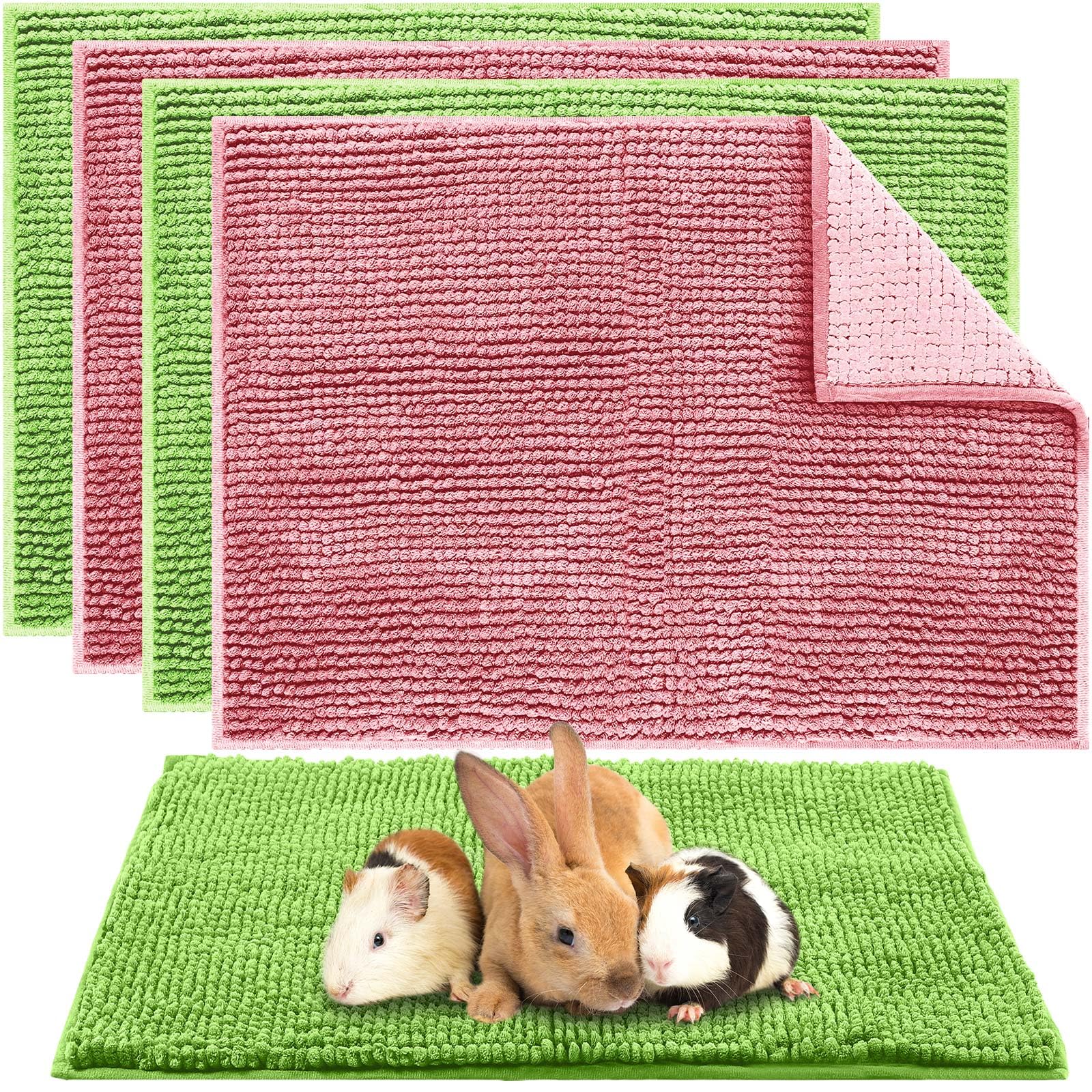 Almohadillas Amylove para jaula de conejillo de Indias; suaves, absorbentes y limpias.