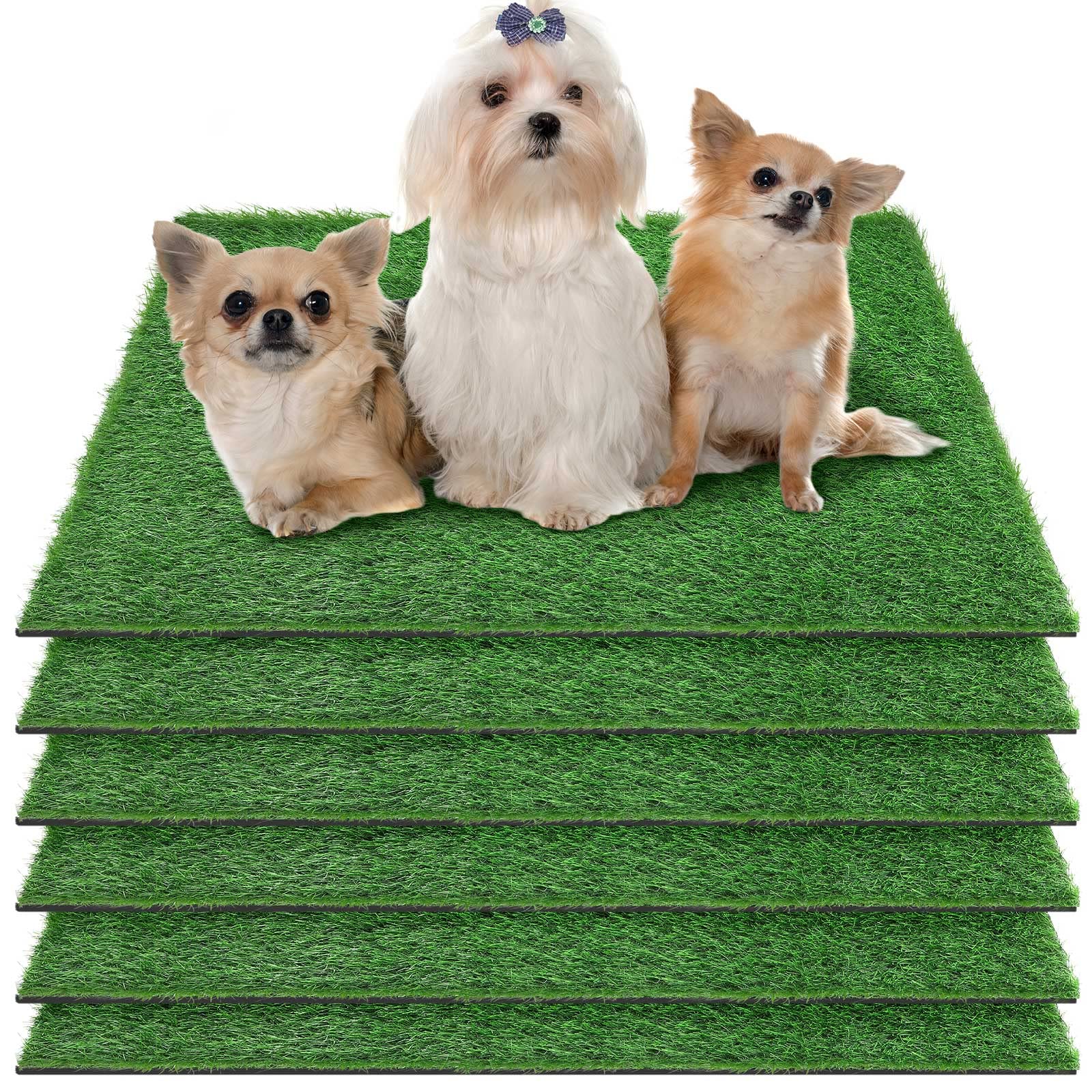 Almohadillas Amylove de césped artificial 14x18 para entrenamiento de perros.