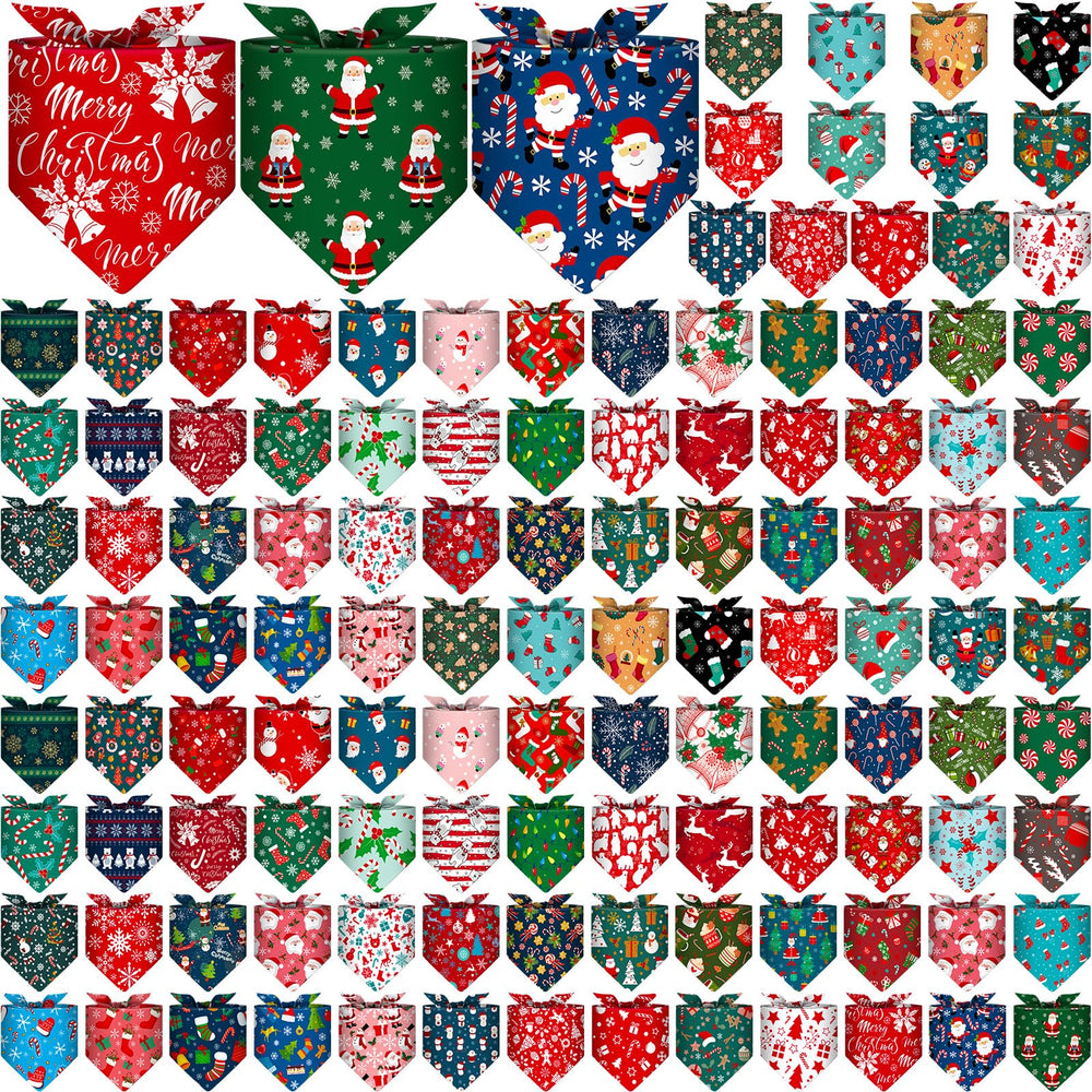 Bandana Amylove con diseños de Navidad y San Patricio, ideal para fotos festivas.