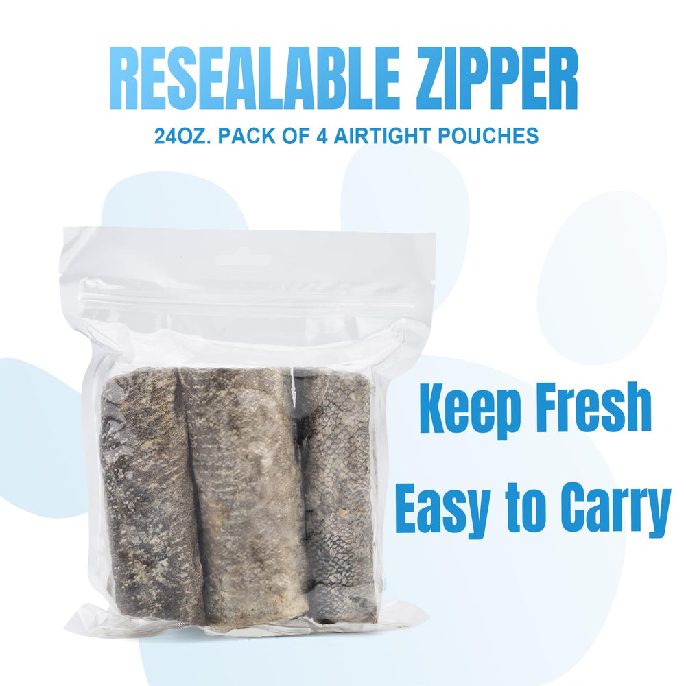 Amzey Cod Skin, masticables para dientes, textura masticable que ayuda a limpieza dental.