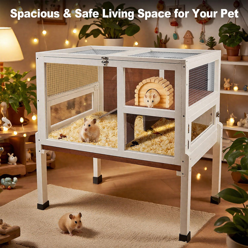 AMZOSS jaula para roedores con rampa y plataforma para ejercicio diario