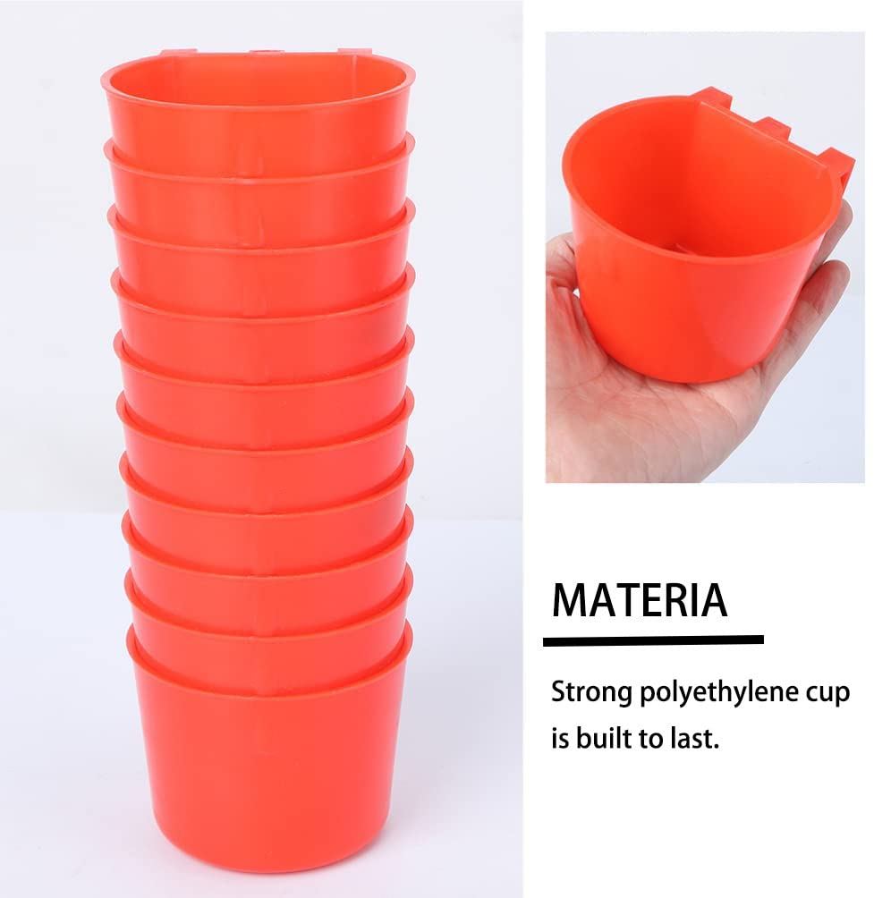 AMZSYLV taza con gancho, fijación interior o exterior para jaula