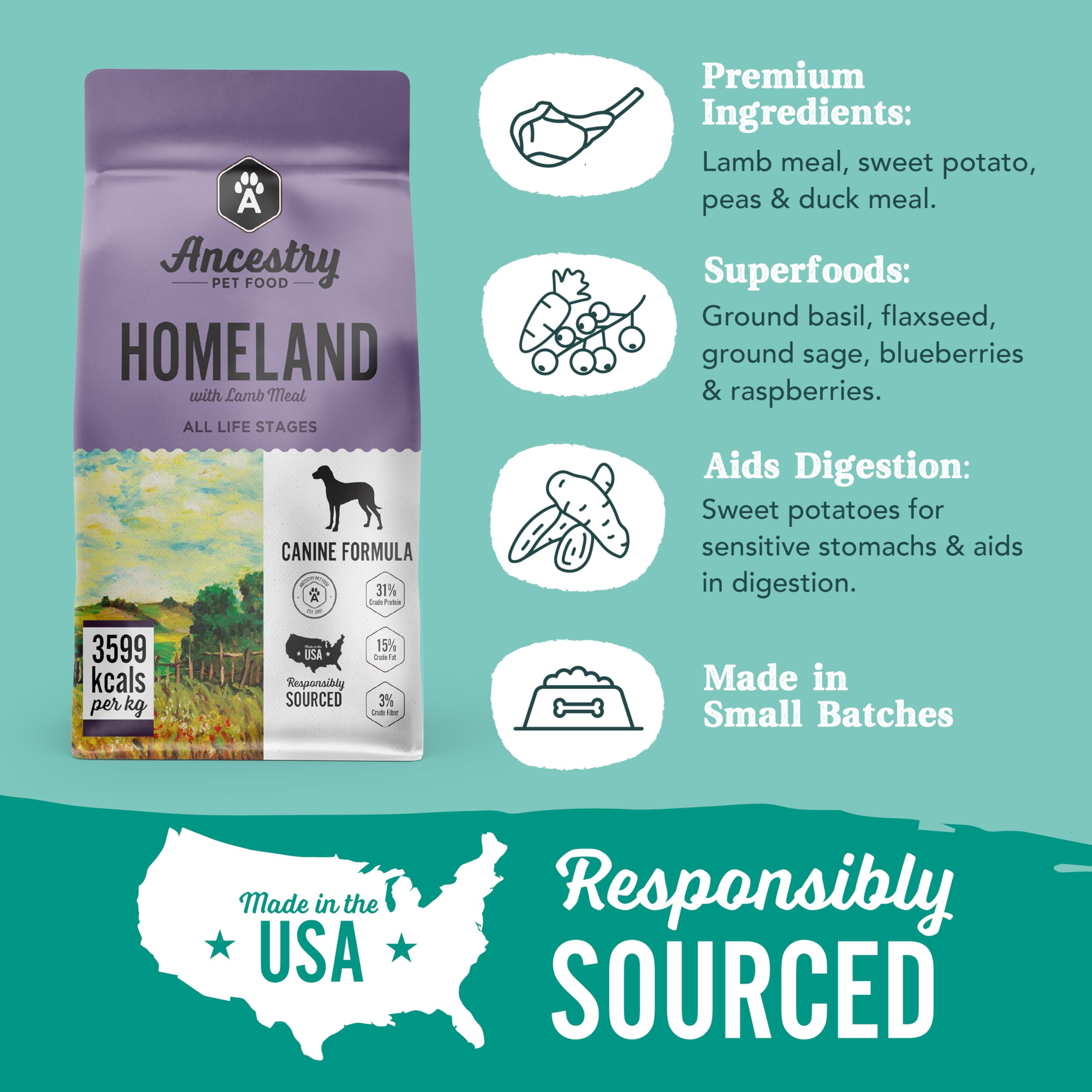 Ancestry Homeland: batata dulce para energía constante en todas las etapas.