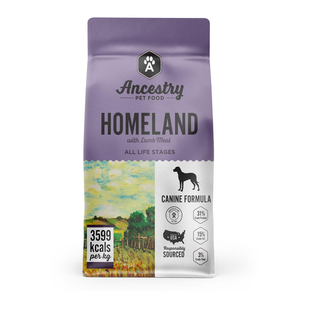 Ancestry Homeland: comida para perro de cordero, sabor y proteína múltiple.