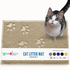 Alfombrilla Andalus para caja de arena de gato, impermeable y antideslizante.
