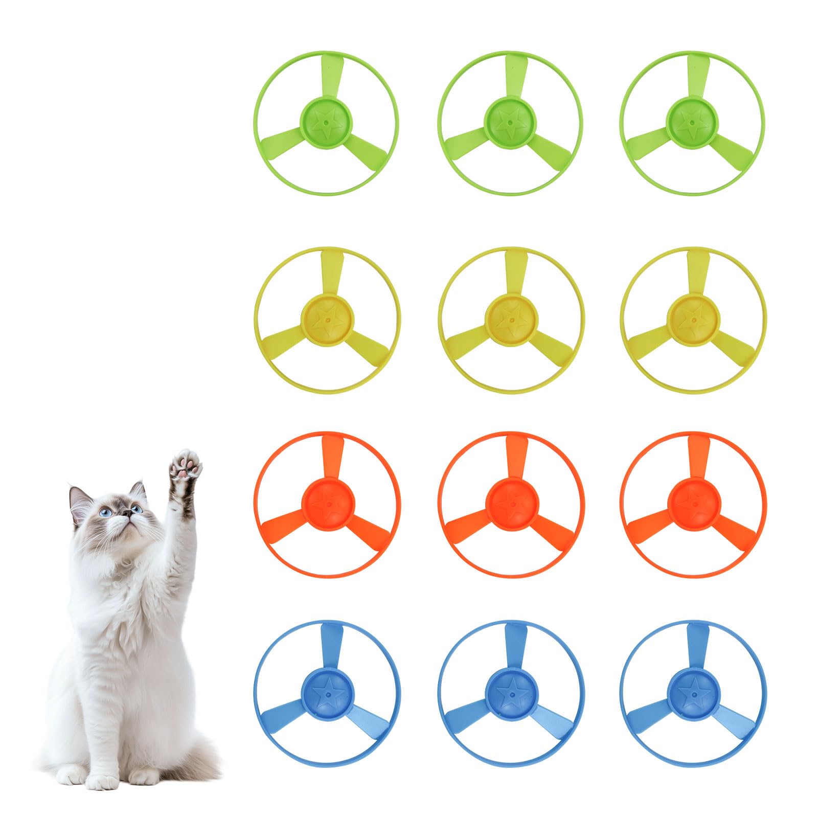 Andiker lanzador de discos para gatos, juego interactivo incluido.