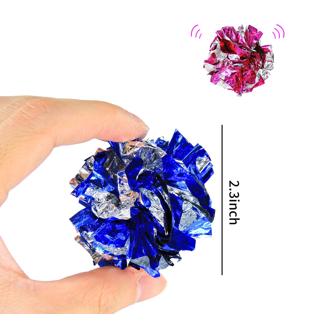 Andiker pelotas crinkle para gatos azules, diseñadas para perseguir y atrapar
