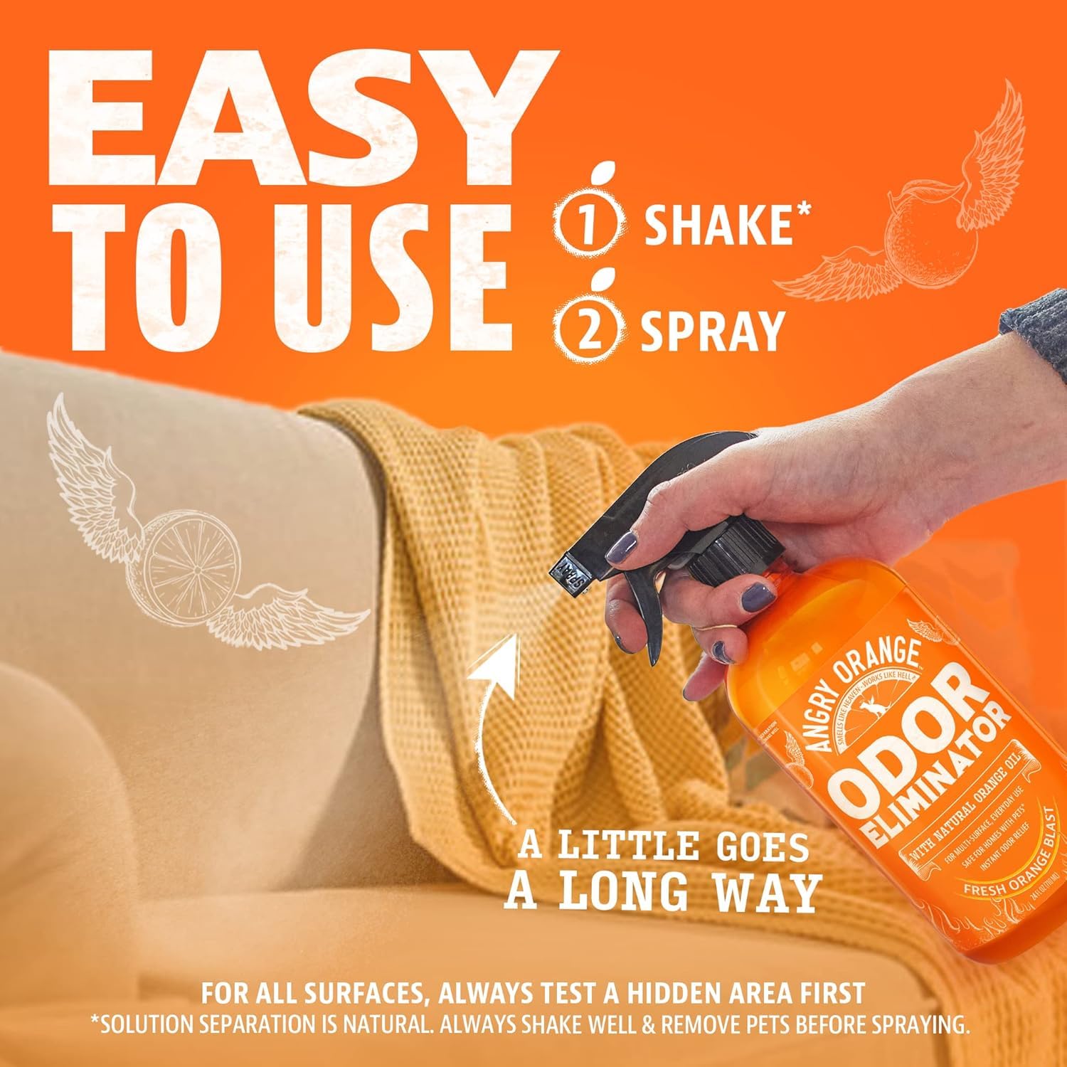 Angry Orange: aroma-naranja-natural deja olor cítrico suave tras cada aplicación.