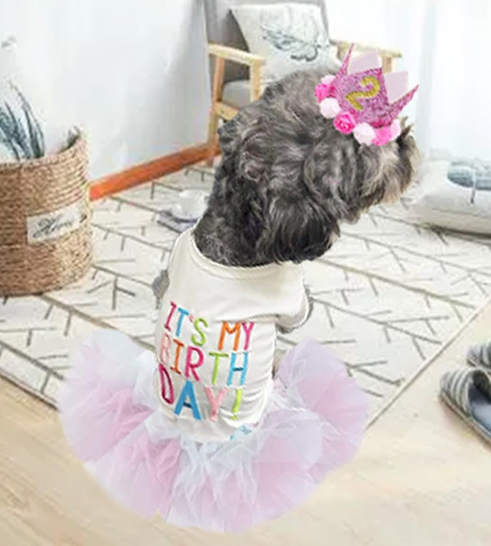 ANIAC conjunto completo de cumpleaños para mascotas, listo para celebrar