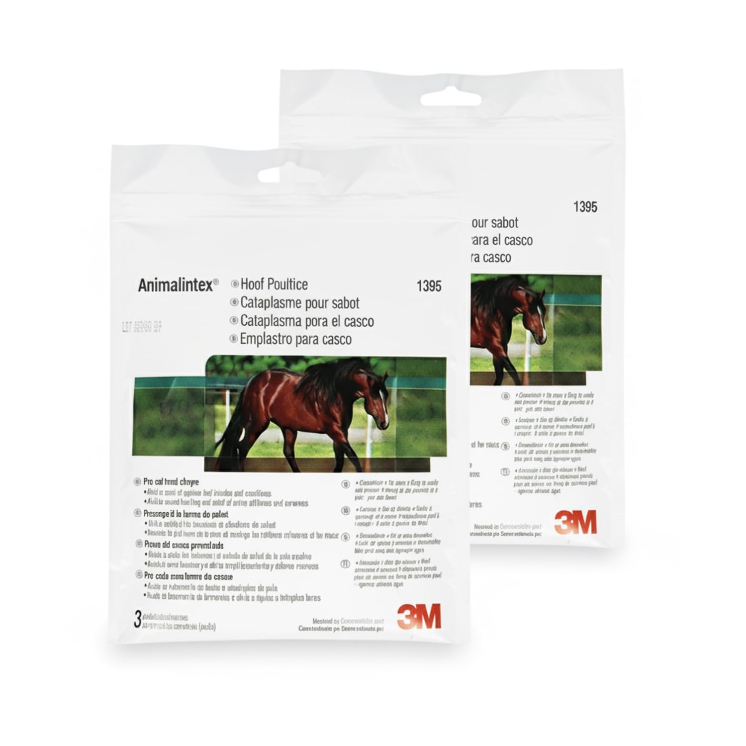 Almohadillas Animalintex para casco de caballo, útiles para abscesos y heridas del casco.