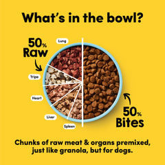 Animals Like Us RawMix50, mezcla de piezas crujientes para tazón más atractivo