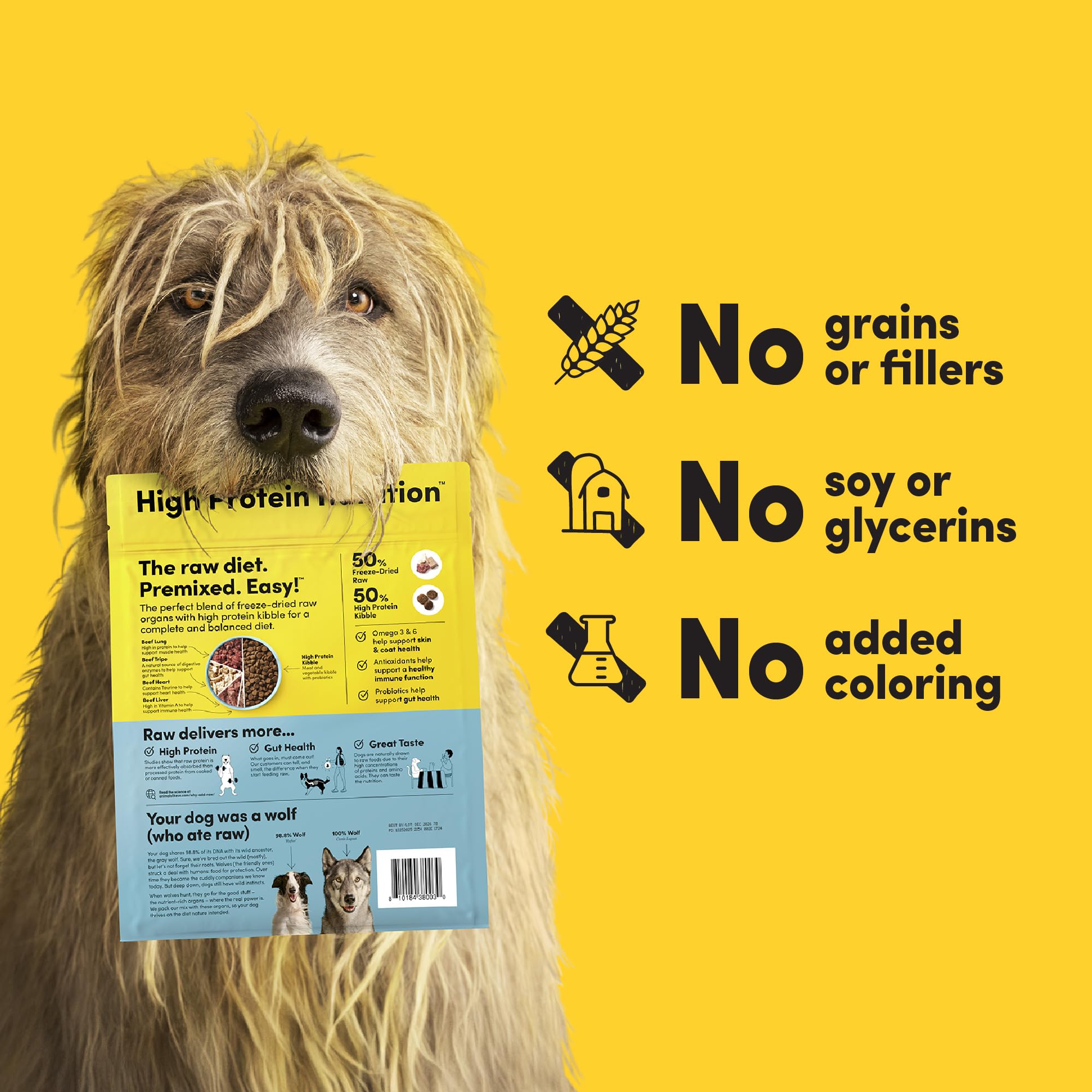 Animals Like Us RawMix50 sin granos para perros sensibles