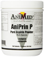 ANIMED ANIPRIN P EQ Aspirina de 16 onzas en botella frontal, uso práctico en casa