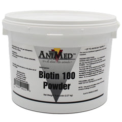 AniMed Biotina 100 en botella de 5 libras para salud del pelaje y piel de mascotas