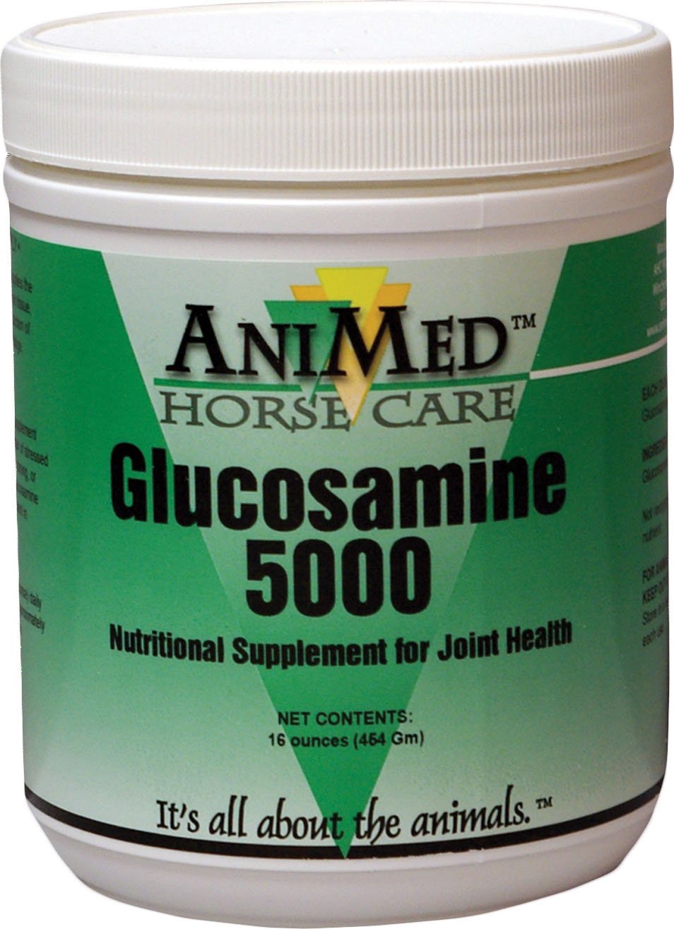 ANIMED Glucosamina para caballos, frasco de 16 onzas, posible apoyo a la movilidad articular.