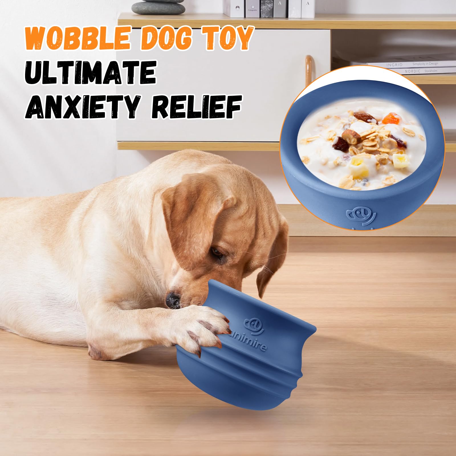 Animire Juguete congelable para perros, ideal para sesiones de enfriamiento.