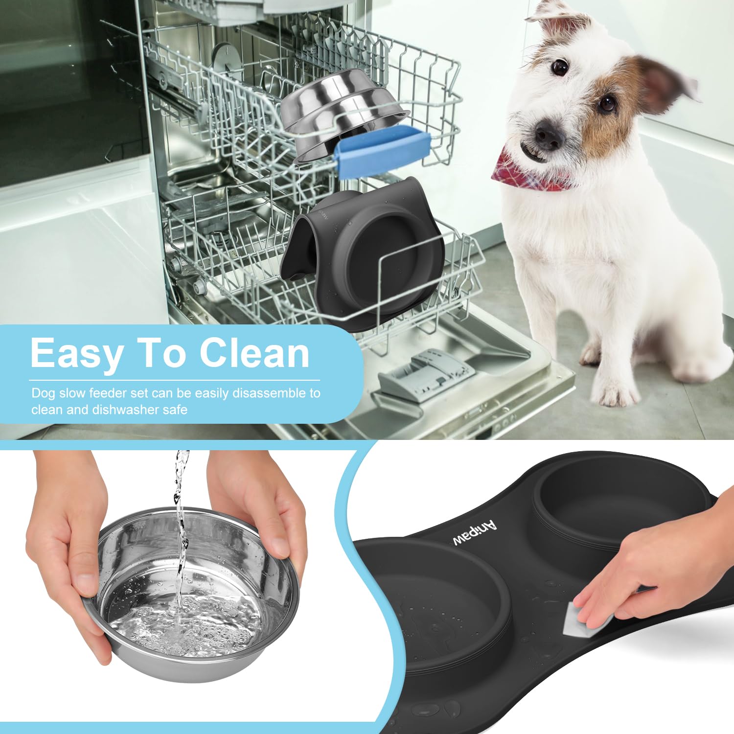 Materiales de calidad alimentaria Anipaw para seguridad y durabilidad.