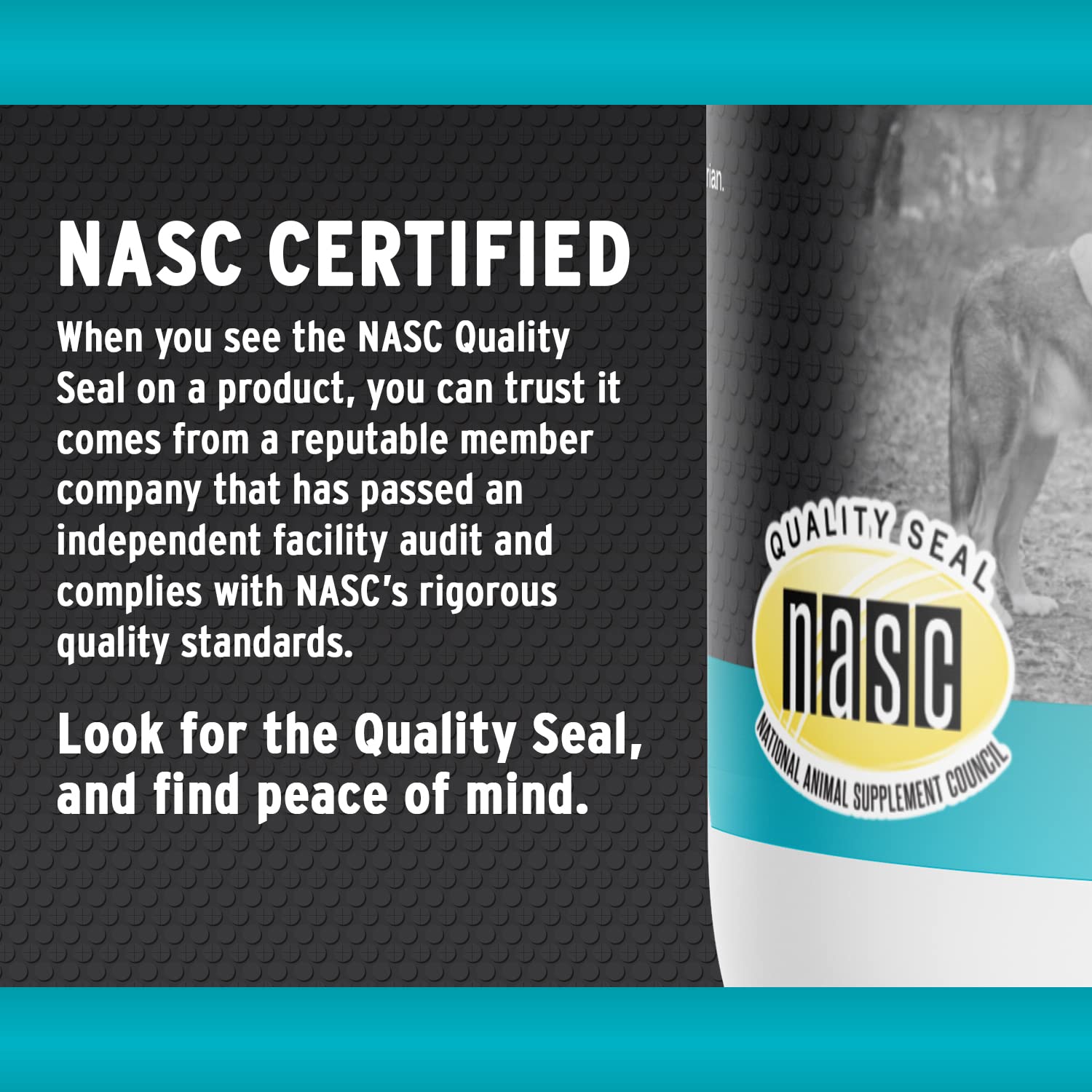 Sello NASC en Annamaet Endure, certificado de calidad canina.