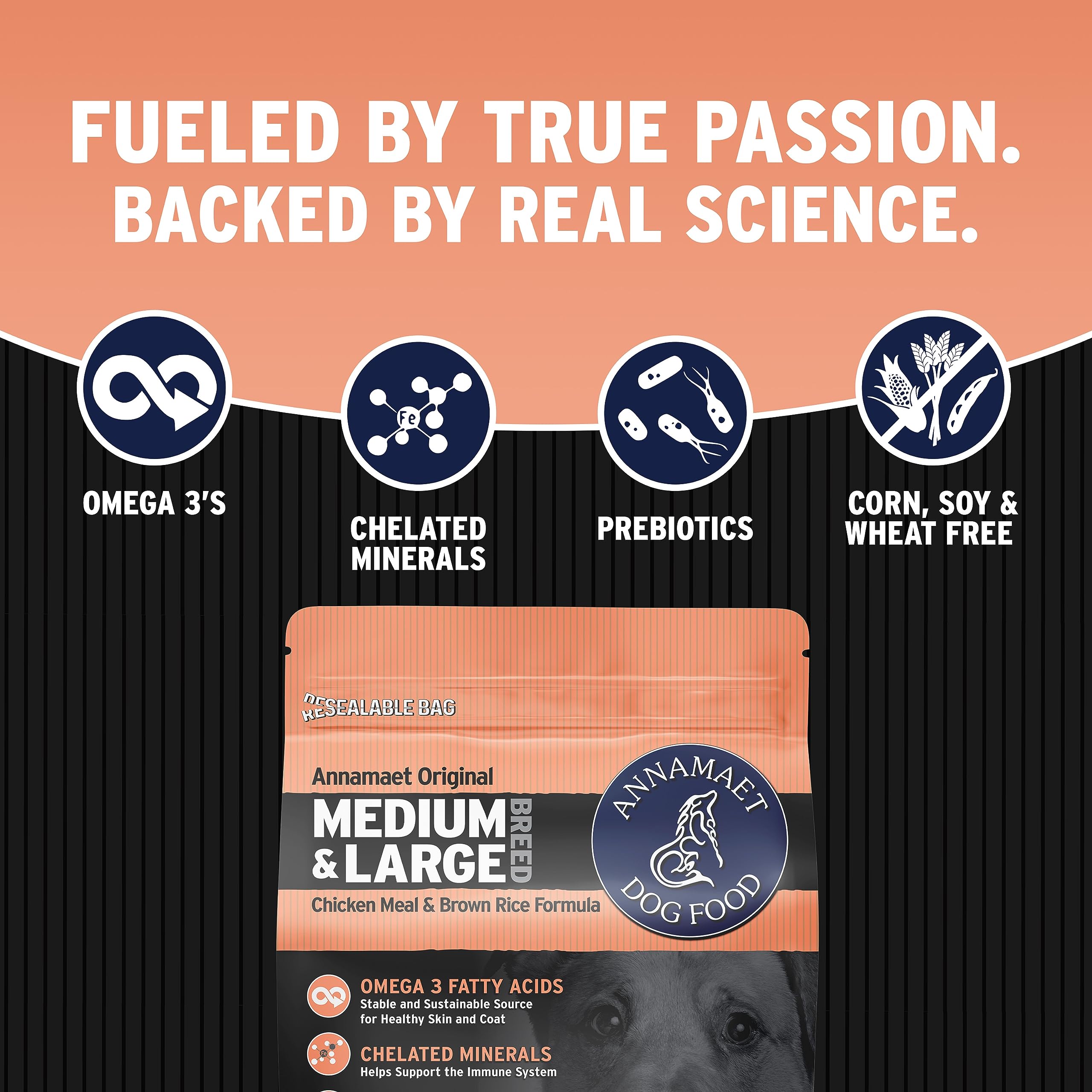 Annamaet Original Encore, sin antibióticos, ingredientes de calidad para tu perro.