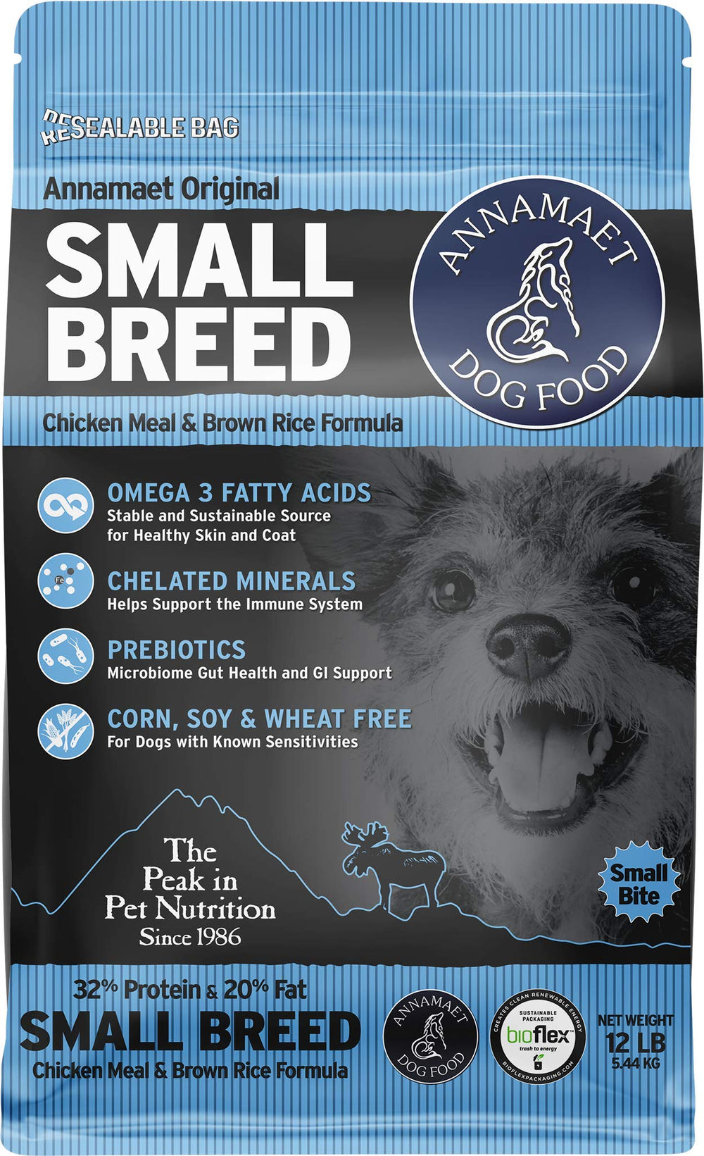 Bolsa de Annamaet Original Small Breed, croquetas de pollo para perros pequeños