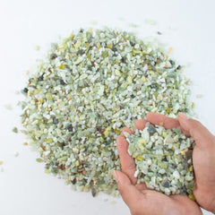 Galet Jade Anothera 1/4 pouce pour terrarium sain et décoratif.