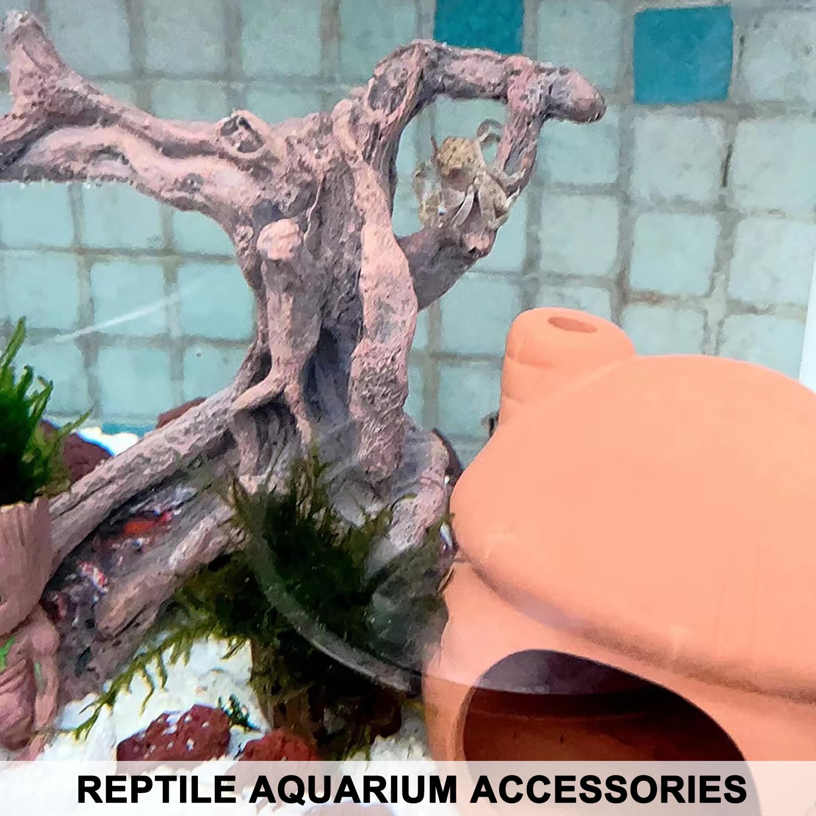 Anranmm tronco con huecos para acuario, refugio y escondite para peces y bettas.