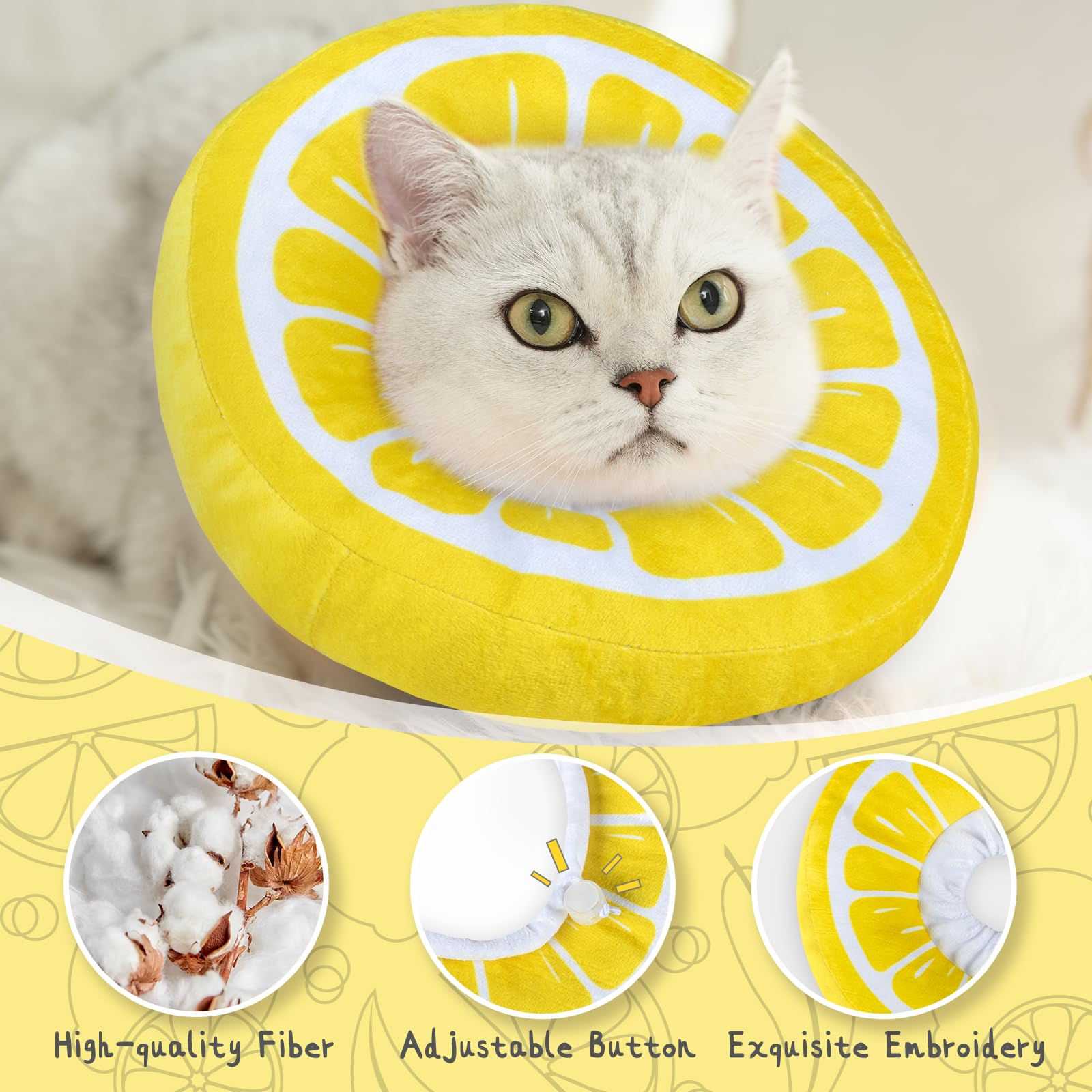 ANWA collar cono gato uso diario, permite comer y beber con libertad.