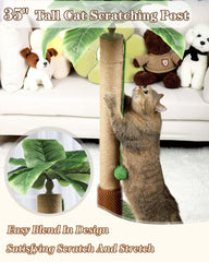 ANWA hojas simuladas verdes, diseño natural que atrae gatos