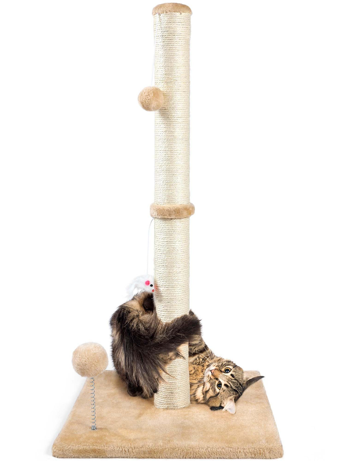 ANWA poste rasca 32 pulgadas para gatos, ideal para rascar y estirar.